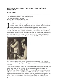 Don Burrows Quartet