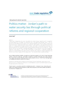 Jordan's Path to Water Security Lies Through Political Reforms And