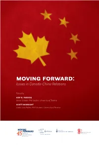 Moving Forward: Issues in Canada-China Relations
