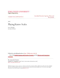 Playing Kazoo: Scales Jason Arbogast Iowa State University