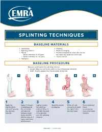 Splinting Techniques