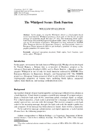The Whirlpool Secure Hash Function