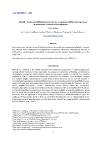 A Collection of Matlab Functions for the Computation of Elliptical Integrals and Jacobian Elliptic Functions of Real Arguments