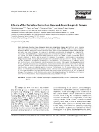 Effects of the Kuroshio Current on Copepod Assemblages in Taiwan