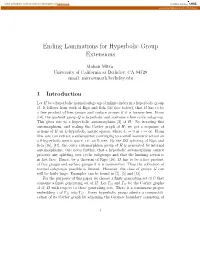 Ending Laminations for Hyperbolic Group Extensions