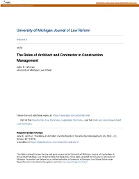 The Roles of Architect and Contractor in Construction Management