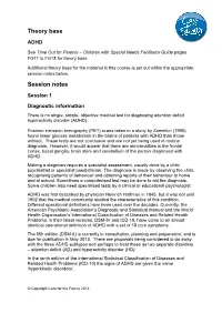 Theory Base Session Notes