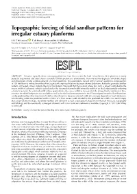 Topographic Forcing of Tidal Sandbar Patterns for Irregular Estuary Planforms