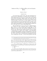 287 Improving Rule 1: a Master Rule for the Federal Rules