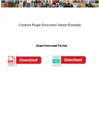 Cordova Plugin Document Viewer Example