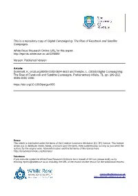 Digital Campaigning: the Rise of Facebook and Satellite Campaigns