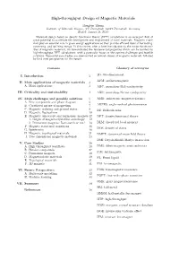 High-Throughput Design of Magnetic Materials
