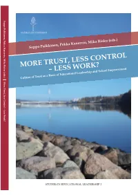 More Trust, Less Control – Less Work?