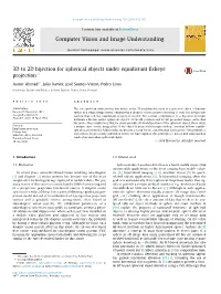 3D to 2D Bijection for Spherical Objects Under Equidistant Fisheye Projection