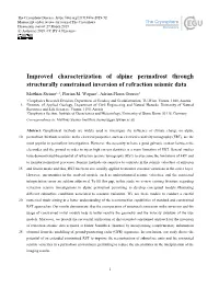 Improved Characterization of Alpine Permafrost Through Structurally Constrained Inversion of Refraction Seismic Data Matthias Steiner1, 2, Florian M