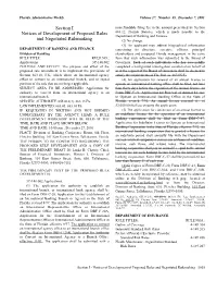 Section I Notices of Development of Proposed Rules and Negotiated