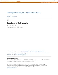 Doing Better for Child Migrants