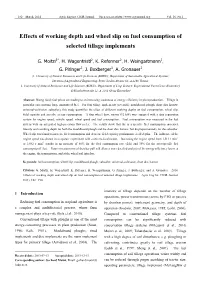Effects of Working Depth and Wheel Slip on Fuel Consumption of Selected Tillage Implements