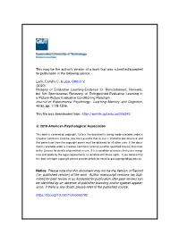 Relapse of Evaluative Learning-Evidence For