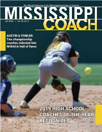 2019 High School Coaches of the Year Recognized