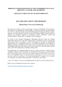 Briefing Paper Submitted to the Commission on Flags, Identity, Culture and Tradition