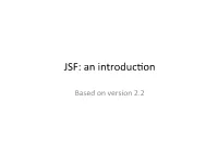 JSF: an Introducron