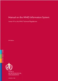 Manual on the WMO Information System