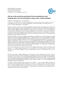 Nitrous-Oxide Production Partitioned Between Nitrification And