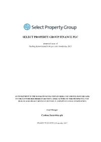 Select Property Group Finance Plc