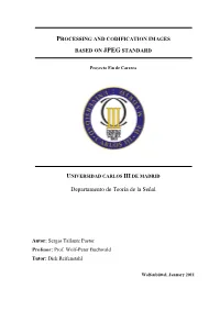 Processing and Codification Images Based on JPEG Standard