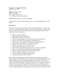 PS 103 Intro to Comparative Politics
