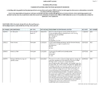 Report Weekly Lists Planning Applications