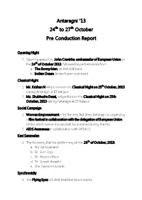 Shows/Events Report