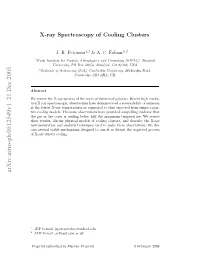 X-Ray Spectroscopy of Cooling Clusters