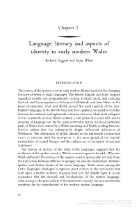 Downloaded from Manchesterhive.Com at 09/28/2021 07:33:46PM Via Free Access Language, Literacy and Aspects of Identity in Early Modern Wales