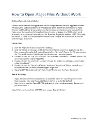 How to Open .Pages Files Without Iwork