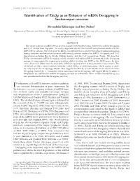 Identification of Edc3p As an Enhancer of Mrna Decapping In