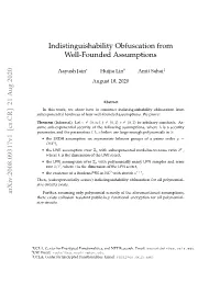 Indistinguishability Obfuscation from Well-Founded Assumptions