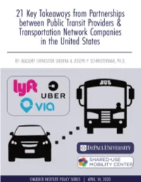 21 Key Takeaways from Partnerships Between Public Transit Providers