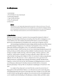 32. Affix Pleonasm 1. Introduction