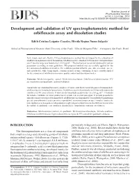 Development and Validation of UV Spectrophotometric Method for Orbifloxacin Assay and Dissolution Studies