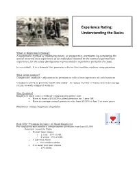 Experience Rating: Understanding the Basics