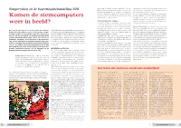 Komen De Stemcomputers Weer in Beeld?