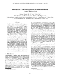 Multichannel Color Image Denoising Via Weighted Schatten P-Norm Minimization