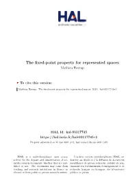 The Fixed-Point Property for Represented Spaces Mathieu Hoyrup