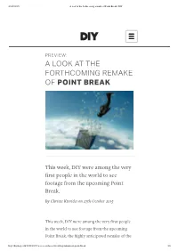 A Look at the Forthcoming Remake of Point Break | DIY