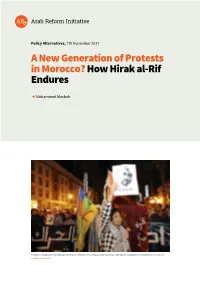 A New Generation of Protests in Morocco? How Hirak Al-Rif Endures