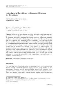 Actinobacterial Peroxidases: an Unexplored Resource for Biocatalysis