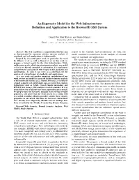 An Expressive Model for the Web Infrastructure: Definition And