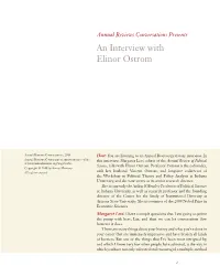 An Interview with Elinor Ostrom